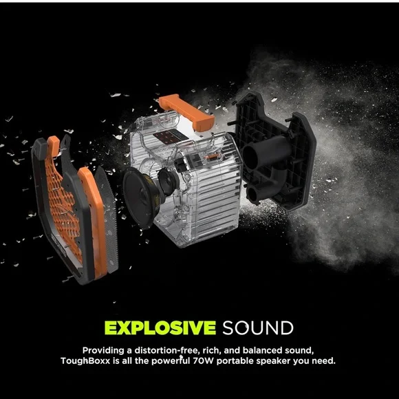 Altec Lansing Rugged Wireless Speaker - Black and Orange - Picture 5 of 10